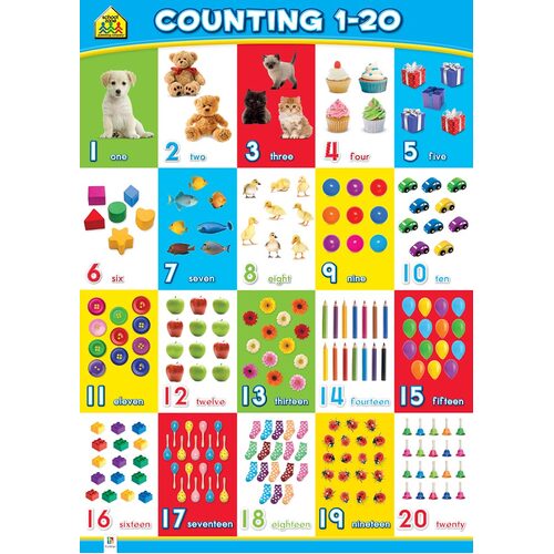 SCHOOL ZONE WALL CHART: COUNTING 1-20