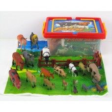 Carry Box Of Farm Animals