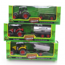 Small Die Cast Tractor With Trailer