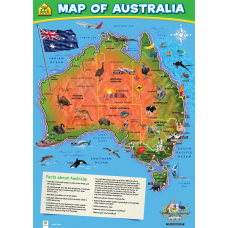 School Zone Wall Chart: Map Of Australia