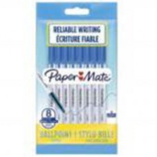 Paper Mate Ball Point Pens - Blue / Pack of 8 (1.0mm)