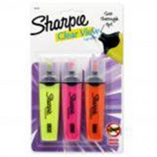 Sharpie Clear View Highlighters - Assorted / Pack of 3 (See Through Tips)